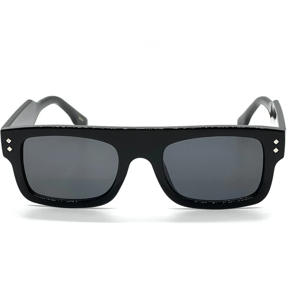 2025 Square Black Sunglasses 80's 90's Street Style Neutral Luxury‎ UV400 Lentes